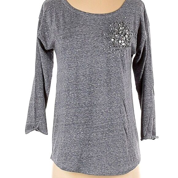 J. Crew Tops - : : J Crew 3/4 sleeve t shirt blouse with jewel detail : :